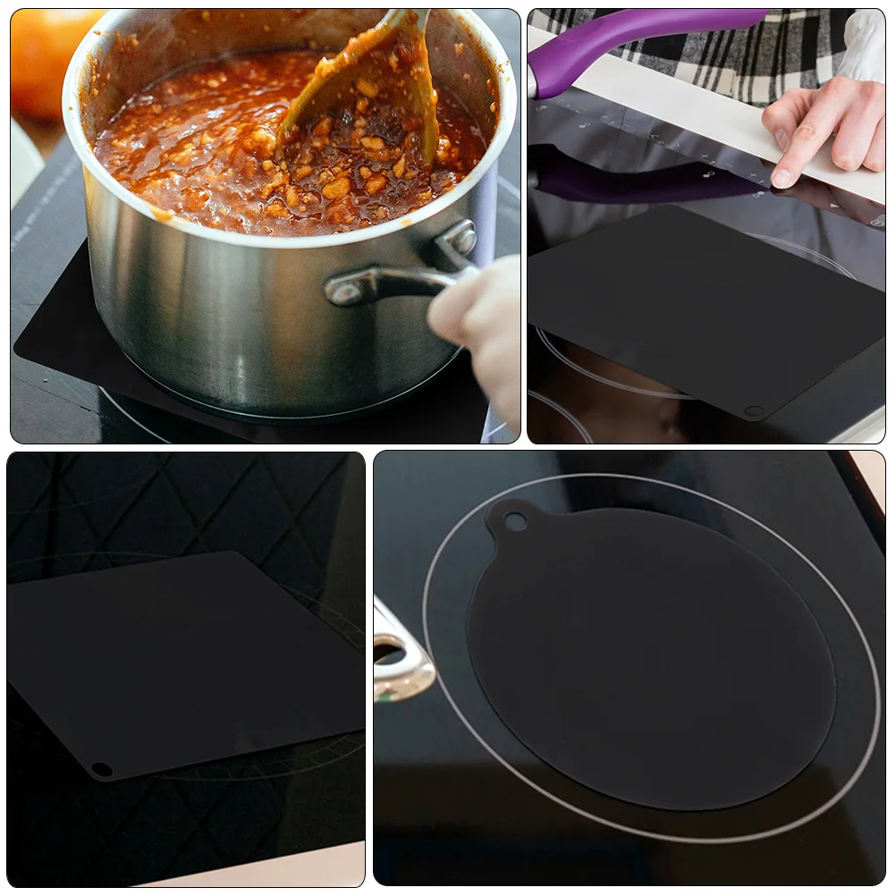 2 Pcs Non-slip Mat Insulation Pad Countertop Silicone Induction Cooktop Microwaves Pot Stove Cover Fiberglass Protectors Hotpot