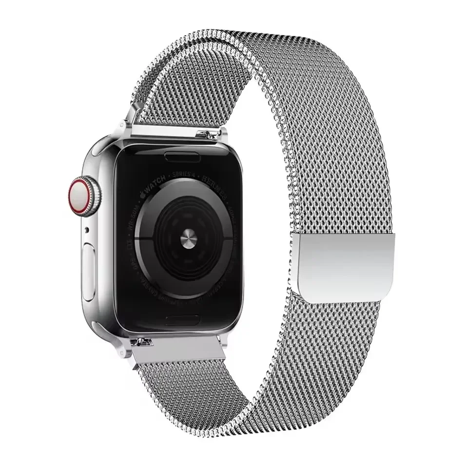 Миланский ремешок для Apple Watch Ultra 2 49 46 мм 42 мм 44 мм 40 мм 45 мм 41 мм 38 мм Браслет для iWatch Series 10 9 3 6 5 SE 7 8 Ремешок