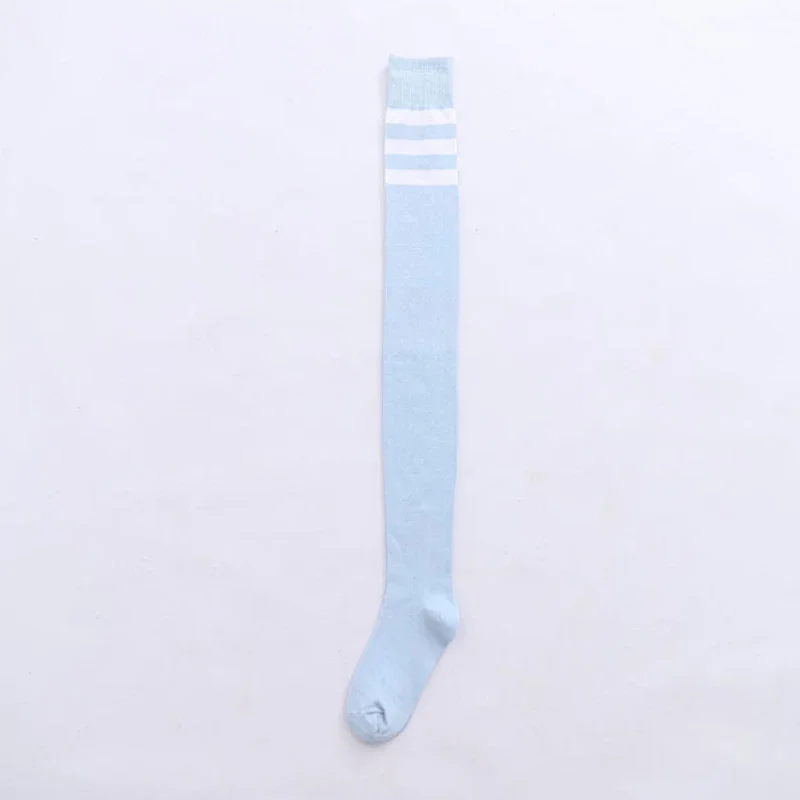 Women Girls Over Knee High Fashion Striped Long Stocking Extra Long Socks