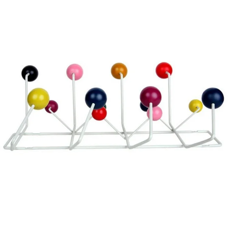 

Современный модный дизайн, настенные разноцветные красочные конфеты, однотонные деревянные шары, вешалка для пальто, крючок, вешалки для дома, 1 шт.