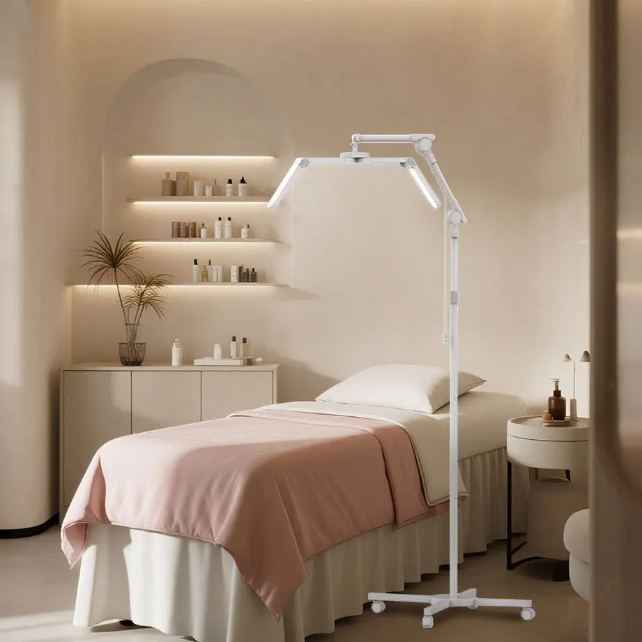 19-34 inch folding beauty floor lamp telescopic adjustment pulley mobile eyelashes manicure tattoo filling light