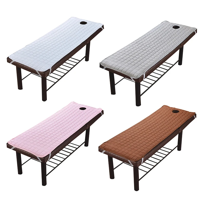 부드럽고 간단한 마사지 테이블 침대 시트, 탄성 스파 트리트먼트 커버, 릴렉스 뷰티 살롱 매트리스, 얼굴 구멍 살롱 소파