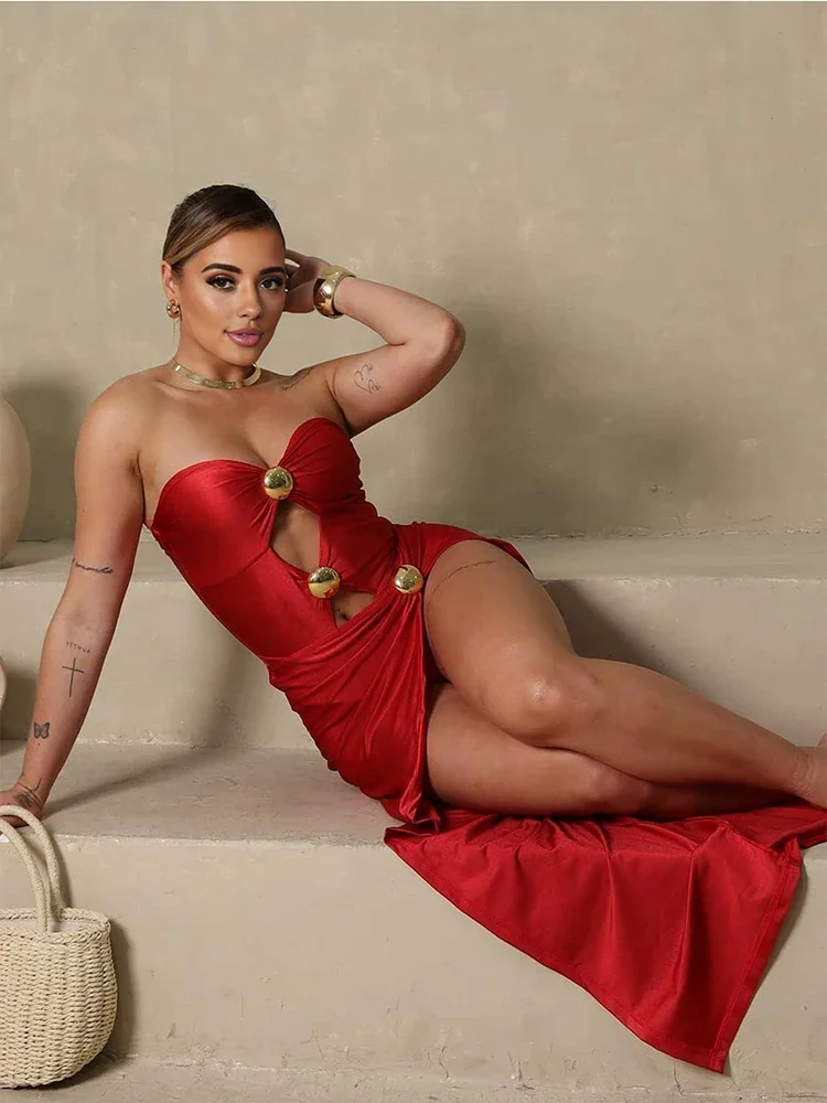 Costume da bagno intero con ritaglio sexy con gonna copricostume da bagno Costume da bagno a petto 2 pezzi 2025 Nuovo costume da luna di miele da spiaggia S174