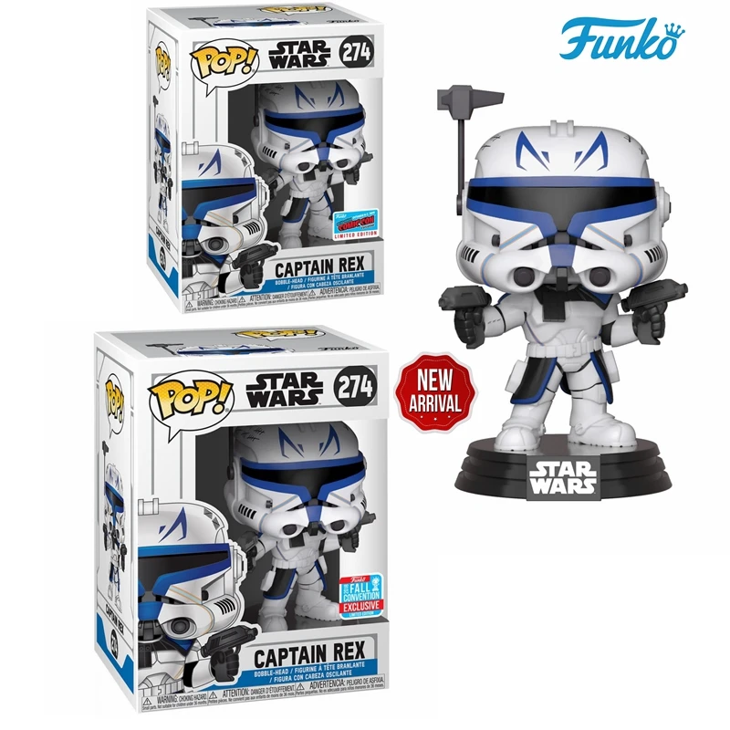 Funko POP 스타워즈 캡틴 렉스 274 # 비닐 피규어, 가을 컨벤션, 독점 코믹 콘 컬렉션, 한정판 모델 장난감 