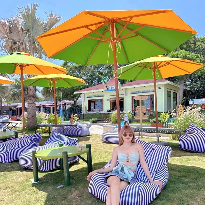 Outdoor Parasol 3m Courtyard Umbrella Central Pillar Umbrella Hotel Homestay Villa Internet celebrity Beach Umbrella Swimming Po