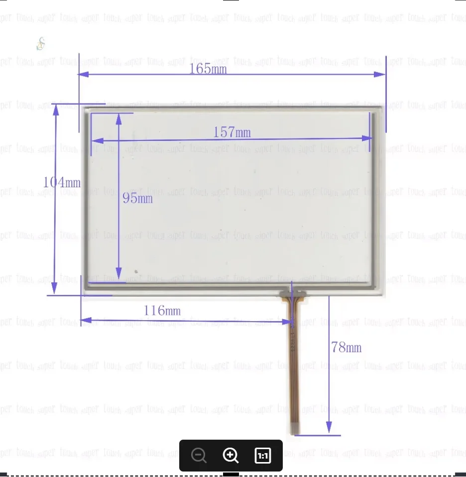 

ZhiYuSun 165mm*104mm NEW 7 inch Touch Screen 4 wire resistive USB touch panel overlay kit 165*104this is compatible