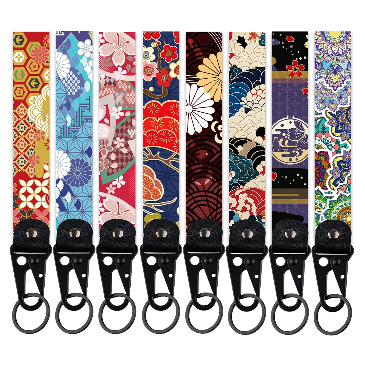 

Artistic Pattern Car Keychain Datura Flower Key Rings Jewelry Men Women Lanyard Motorcycle Accessories Gifts For Friends