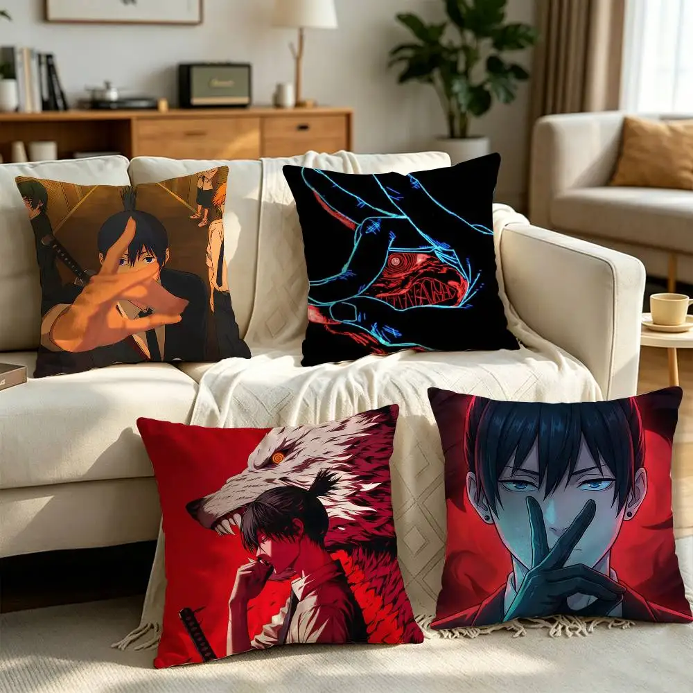 

C-Chainsaw Aki Hayakawa Pillow cover Soft Microfiber Pillowcase Home Sofa Decor Surprise Decorative printed.
