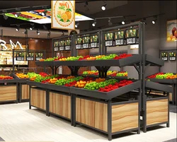 Supermarket fruit shelf, vegetable display shelf, island cabinet, fresh platform, vegetable and fruit cabinet, vegetable shelf