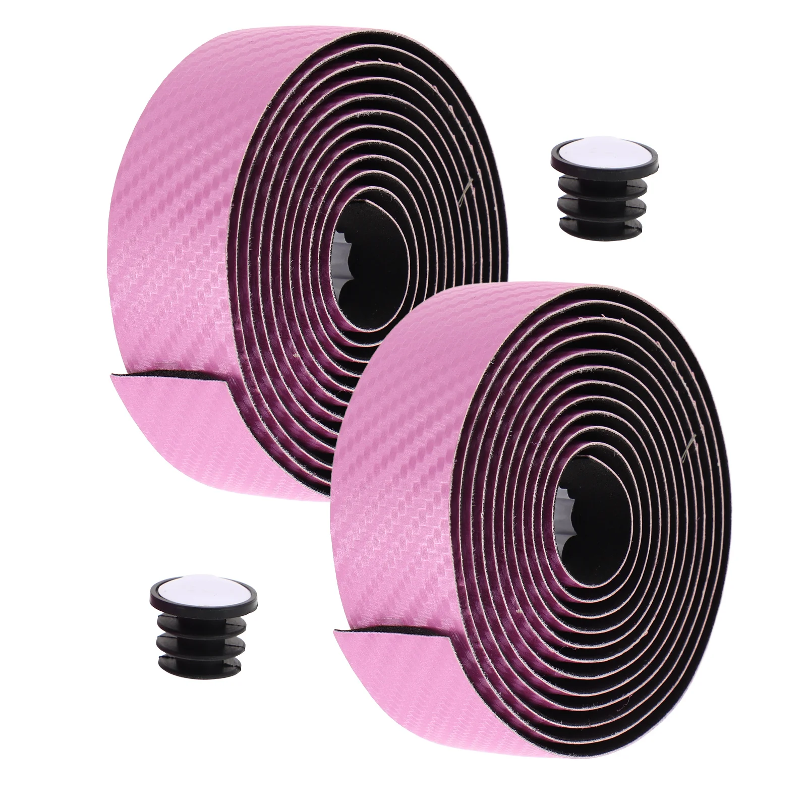 

2Sets Bike Handlebar Tape PU Non-Slip Shock Absorbing Breathable Cycling Wraps Road Bike Grip Tape Cover Plugs
