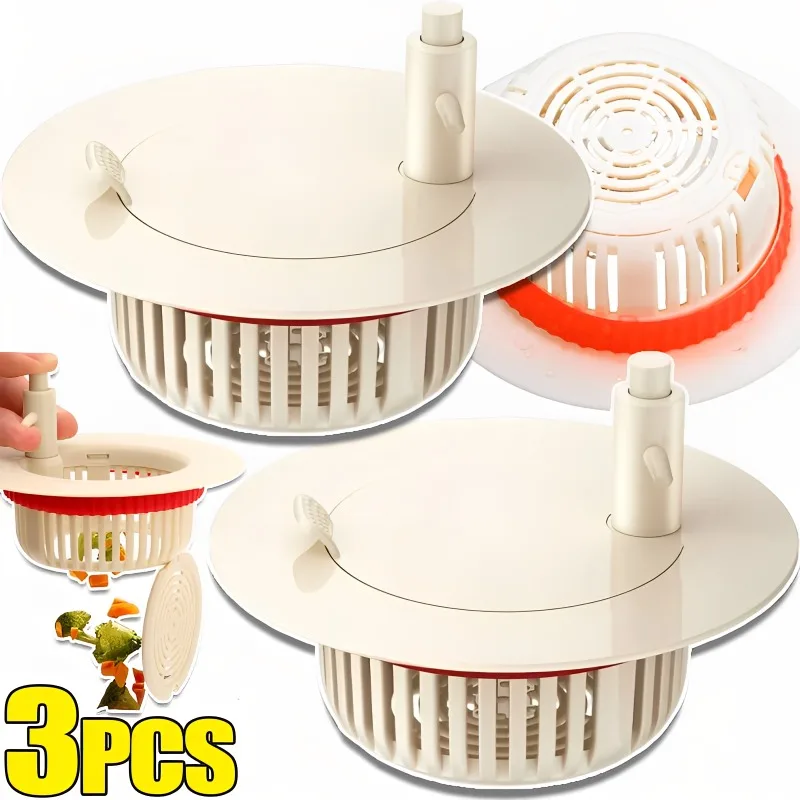 

Фильтр для кухонной мойки пресс-типа, двойное уплотнение, фильтр для защиты от запаха, защита от насекомых, универсальный инструмент для легкой очистки остатков, фильтрация