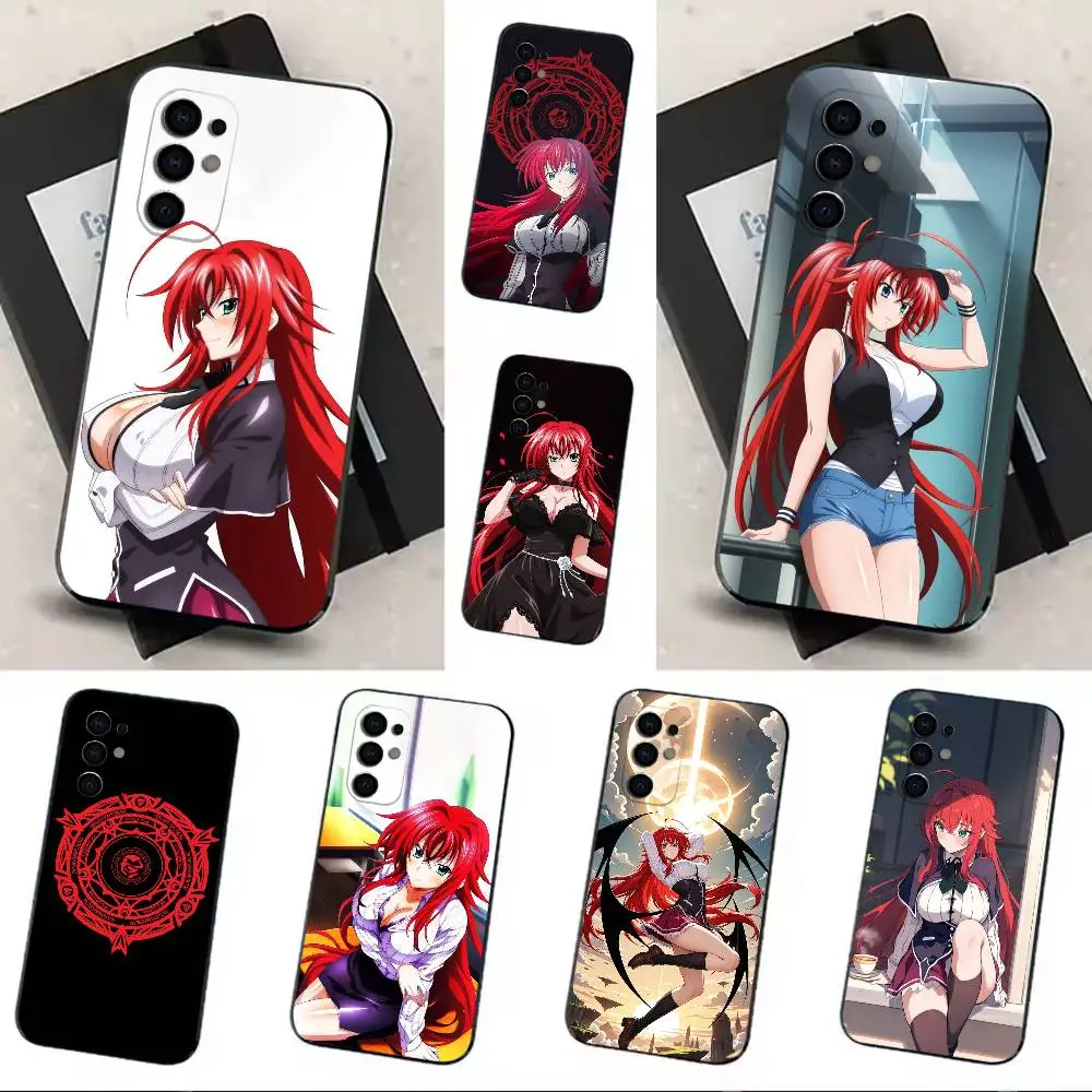 anime H-High School DXD Rias Gremory Phone Case Soft Black Case For Samsung S24,S30,S21,S23,S22,S20,Ultra,S25,Plus