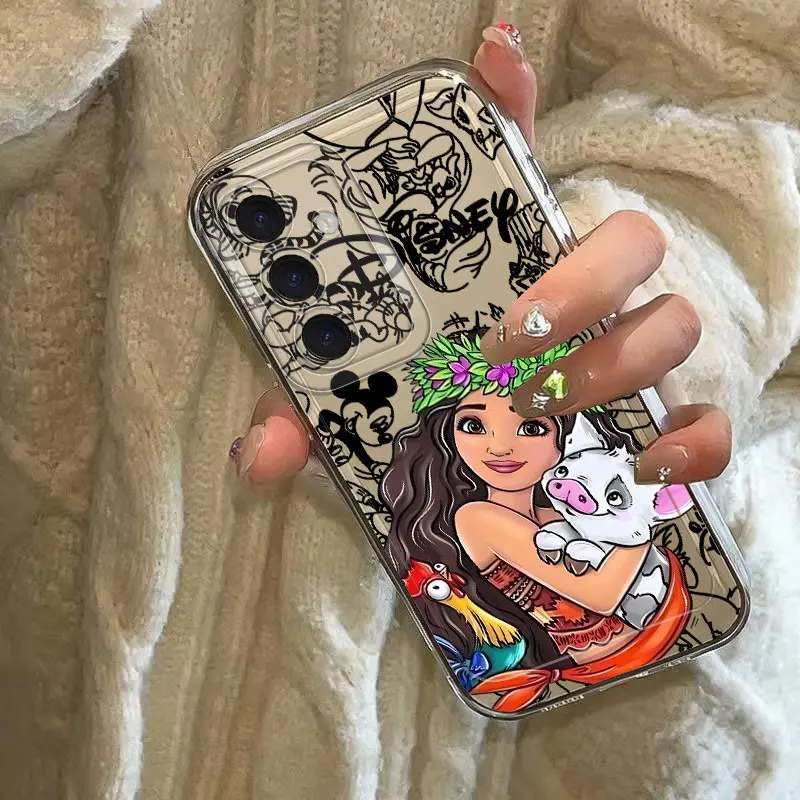 Casing Ponsel Sampul Bening Putri Lucu Disney untuk Samsung Galaxy