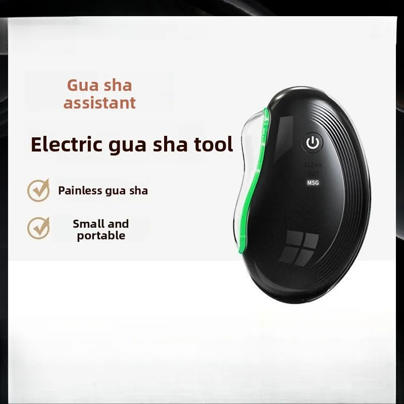 EMS Microcurrent Gua Sha Face Massager Heating LED Skin Tightening Tool