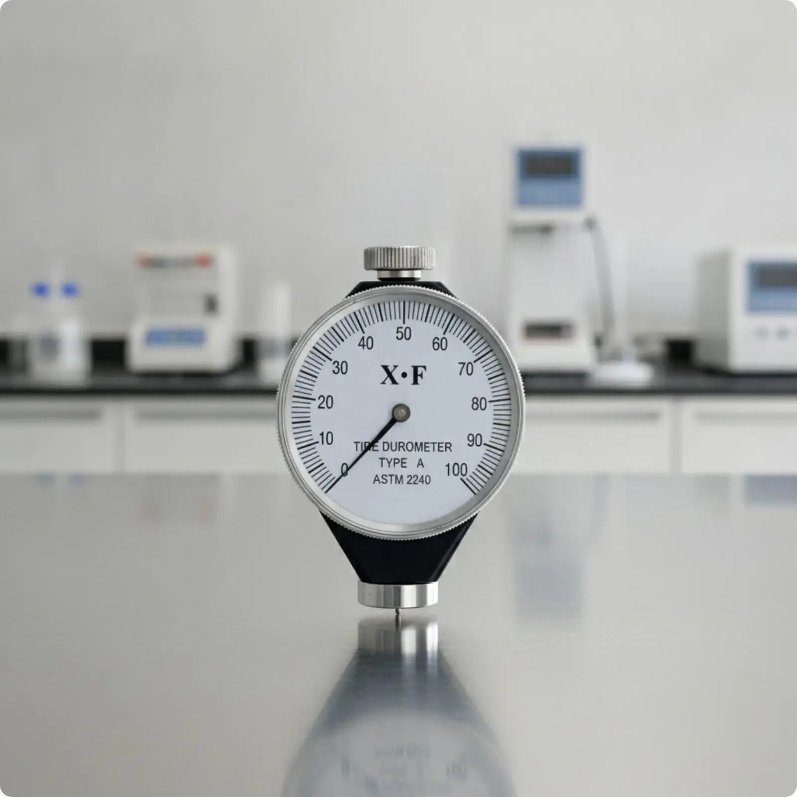 Analog Shore Hardness Tester Portable Durometer 80x53x25mm for Flexible Solid Material Resistance Measurement Workshop Use