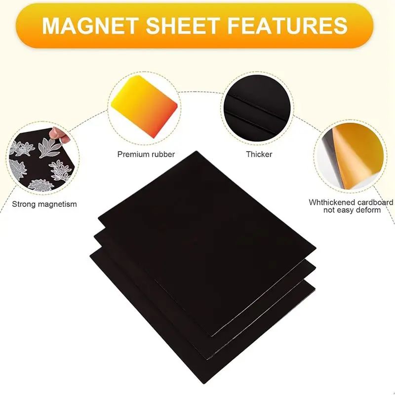 AS63-20 PCS Magnetic Bags And Paper, Stamp And Die Storage Master, Black & White Perfect For DIY Craft Enthusiasts view 2