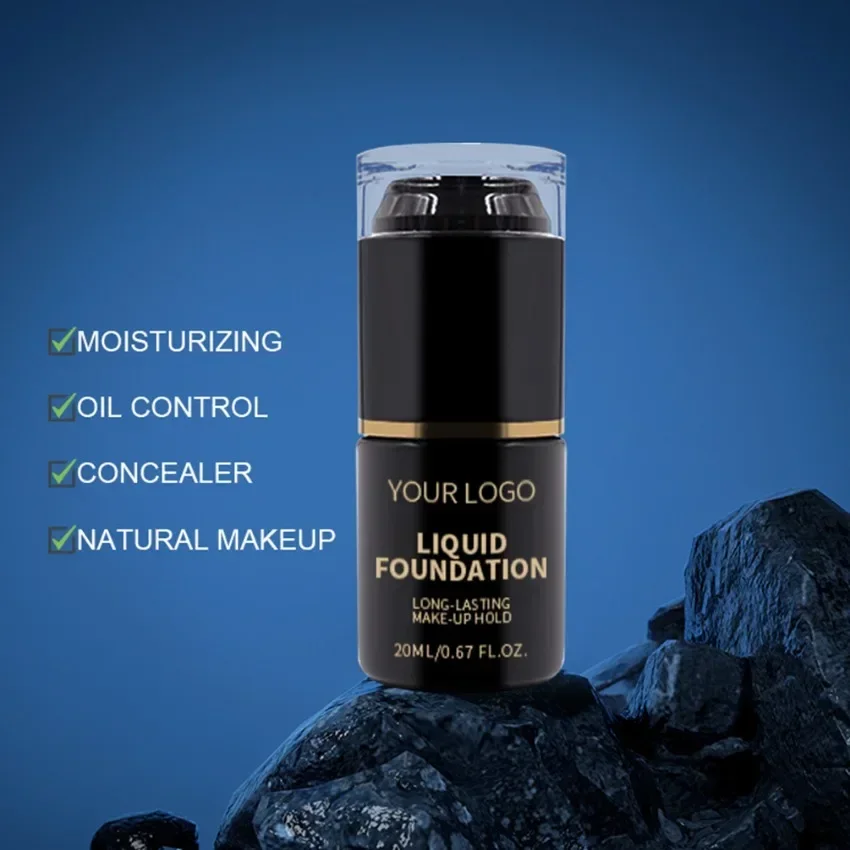 Fondotinta liquido Etichetta privata Vegan Controllo olio a lunga durata Correttore umidità impermeabile Opaco Logo personalizzato Trucco all'ingrosso
