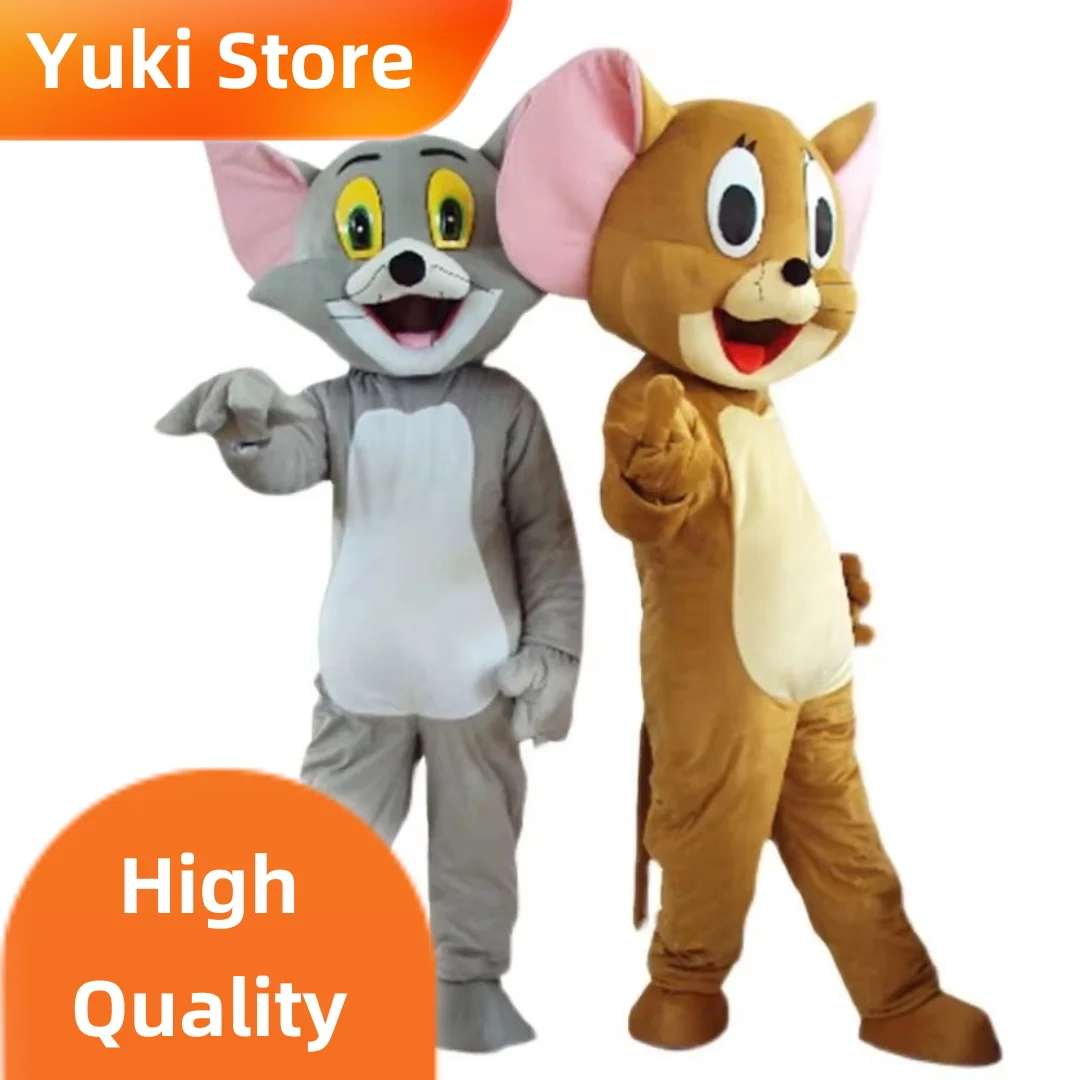 Tom Cat X Jerry Mouse Cartoon Character Cosplay Mascot Costume Fancy Dress Advertising Carnival Props Customized Halloween Party