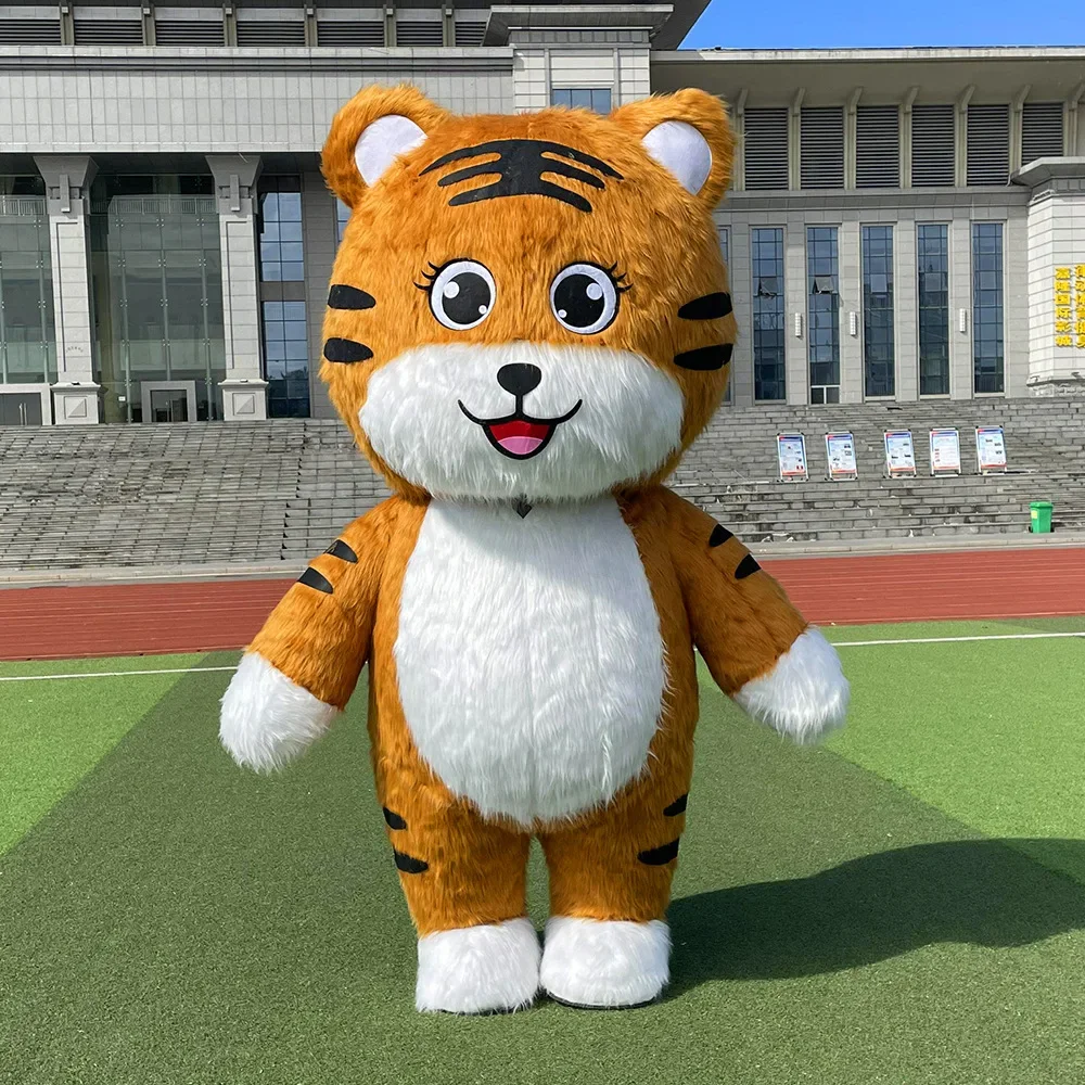 

260cm Large Tiger Inflatable Suit, Doll Costume, Human Wearing, Walking Activity, Doll Mascot, Festival Promotional Props