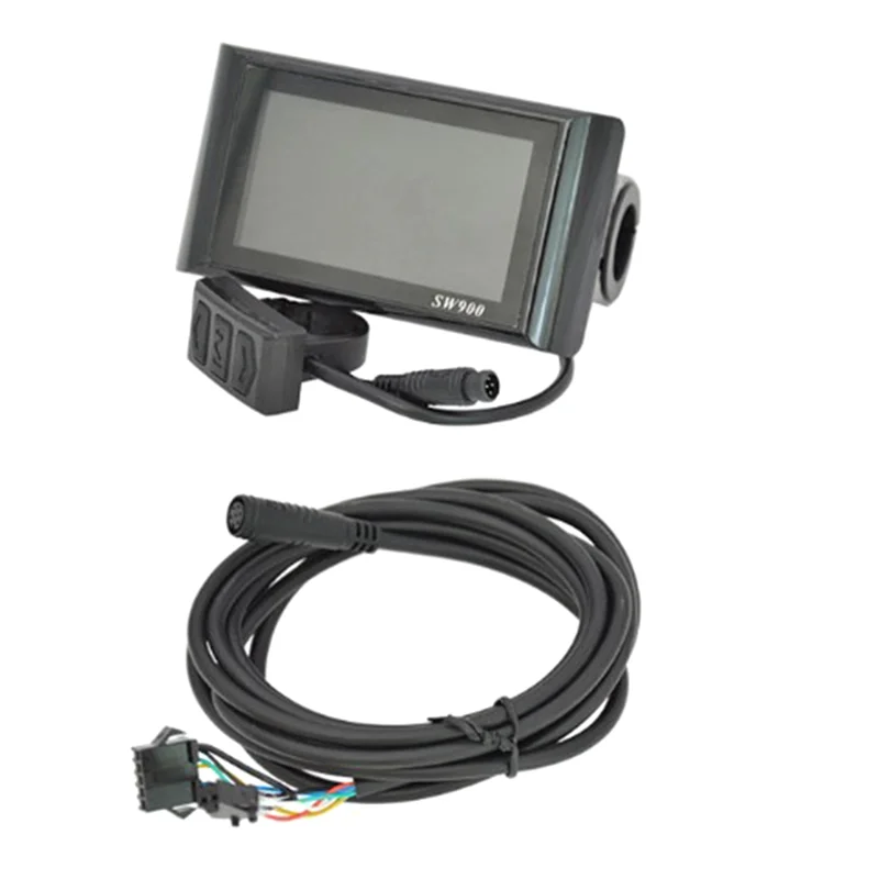 SW900 Mountain Bike Lcd Diplay 6 Cores Waterproof Cable Waterproof Interface Light Weight-ABQA