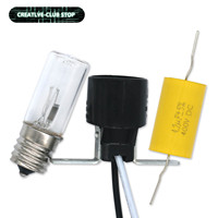 3W Steril Lamp Germicidal Ultraviolet Light UVC Quartz Lamp AC 220V Bactericidal UV Quartz Lamp Bulb Sterilization For Dryer