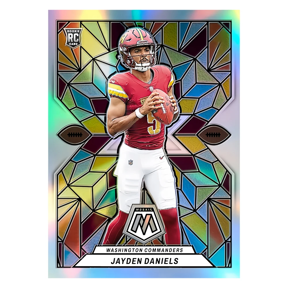 PANINI 2024 ฟุตบอล UPTOWNS MCCARTHY JAYDEN DANIELS JOSH ALLEN 5 ชิ้น/เซ็ต MAHOMES เลเซอร์แฟลชการ์ดสะสมวันหยุดของขวัญ