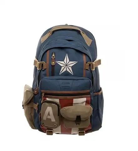 Anime Captain America Cosplay Backpack Casual Bag Laptop Computer Backpack Outdoor Canvas Travel bag