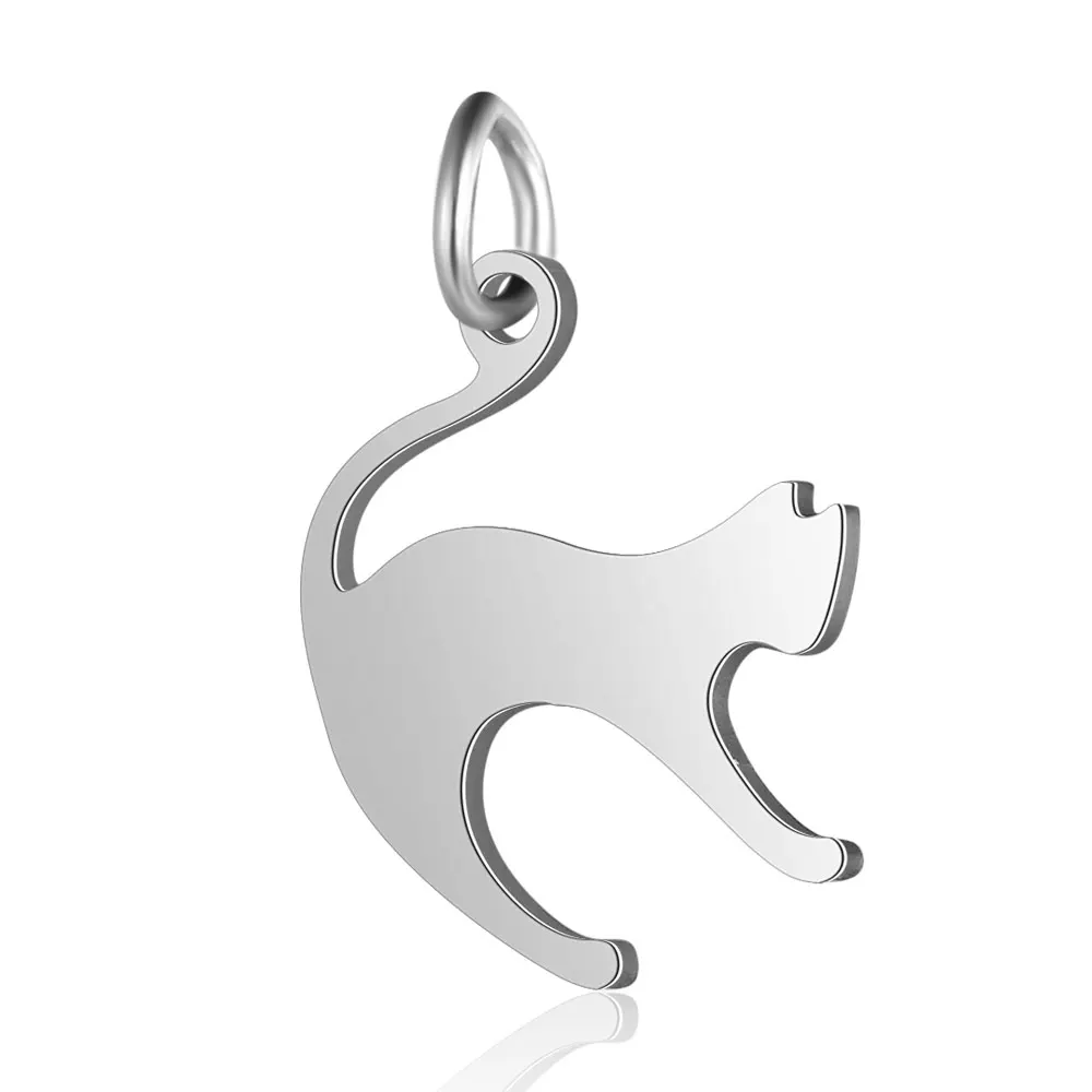 Lote de 10 piezas de dijes para fabricación de joyas DIY con temática de horóscopo y mapa mundial, de acero inoxidable auténtico, con conectores de pata de gato y perro y colgantes de sol y Om, al por mayor