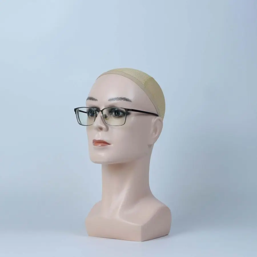 Mannequin Head for Wigs Hats Sunglasses Beige, 1PCS