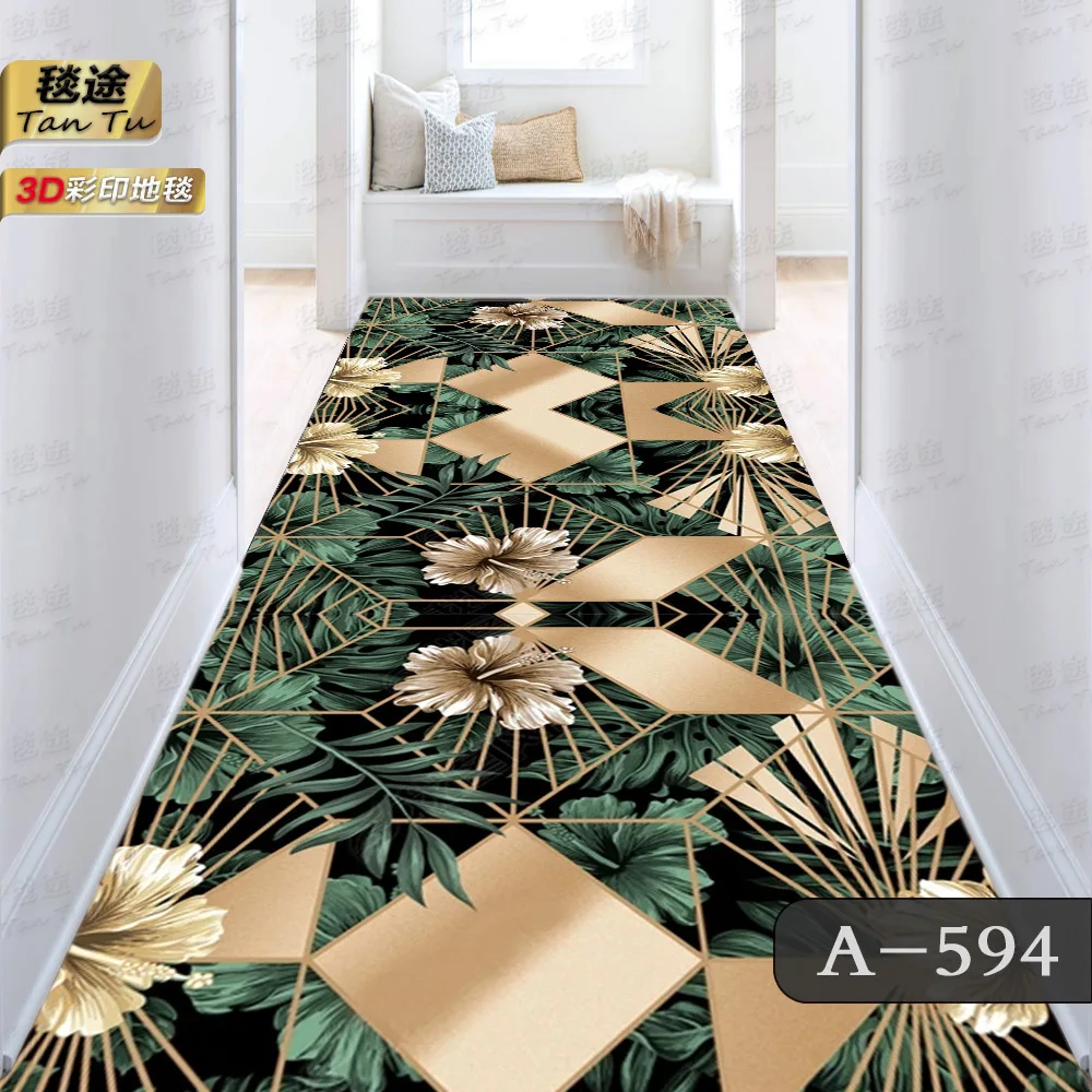 Geometry Corridor Hallway Long Rugs Home Decoration Carpet for Living Room Hotel Aisle Runner Rug Kitchen Anti-slip Floor Mat