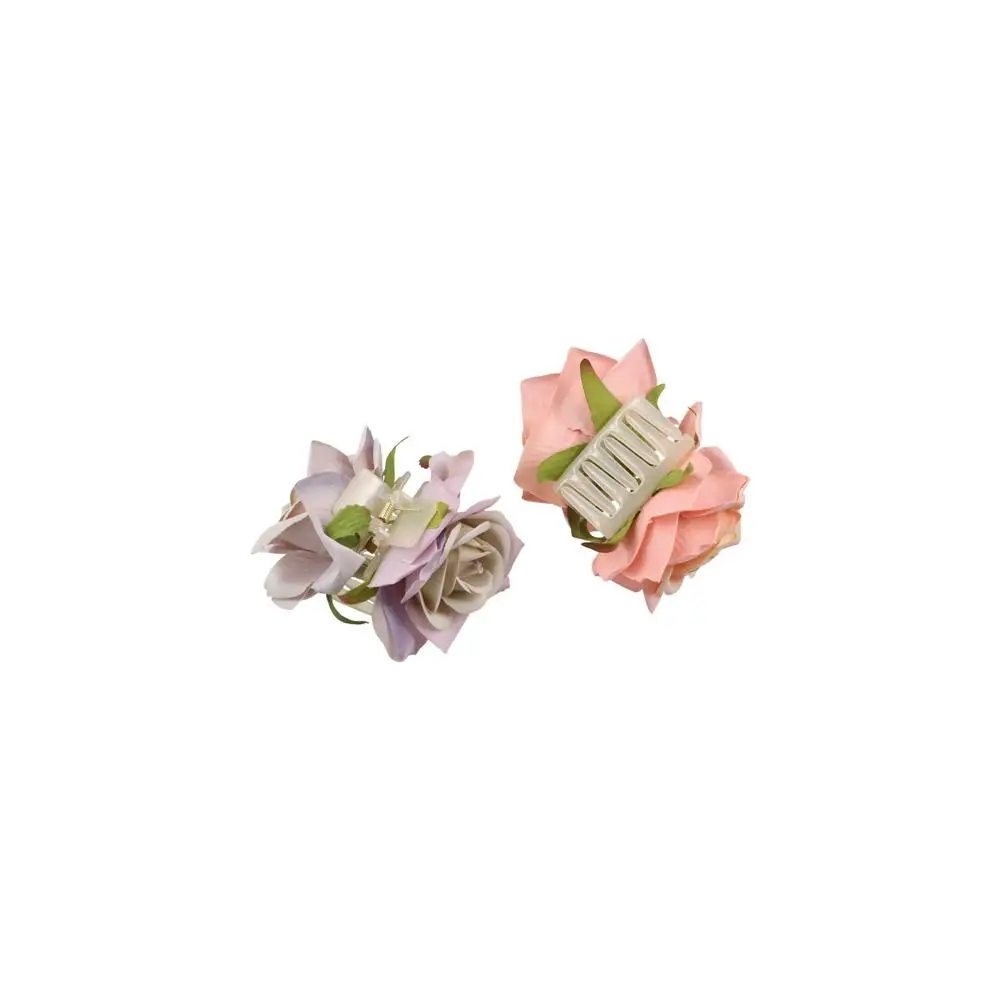 Peony Flower Flower Hair Claw Cloth Ponytail Clip Rose Hair Clip Korean Style Headwear Shark Clip Large Shark Clip Female