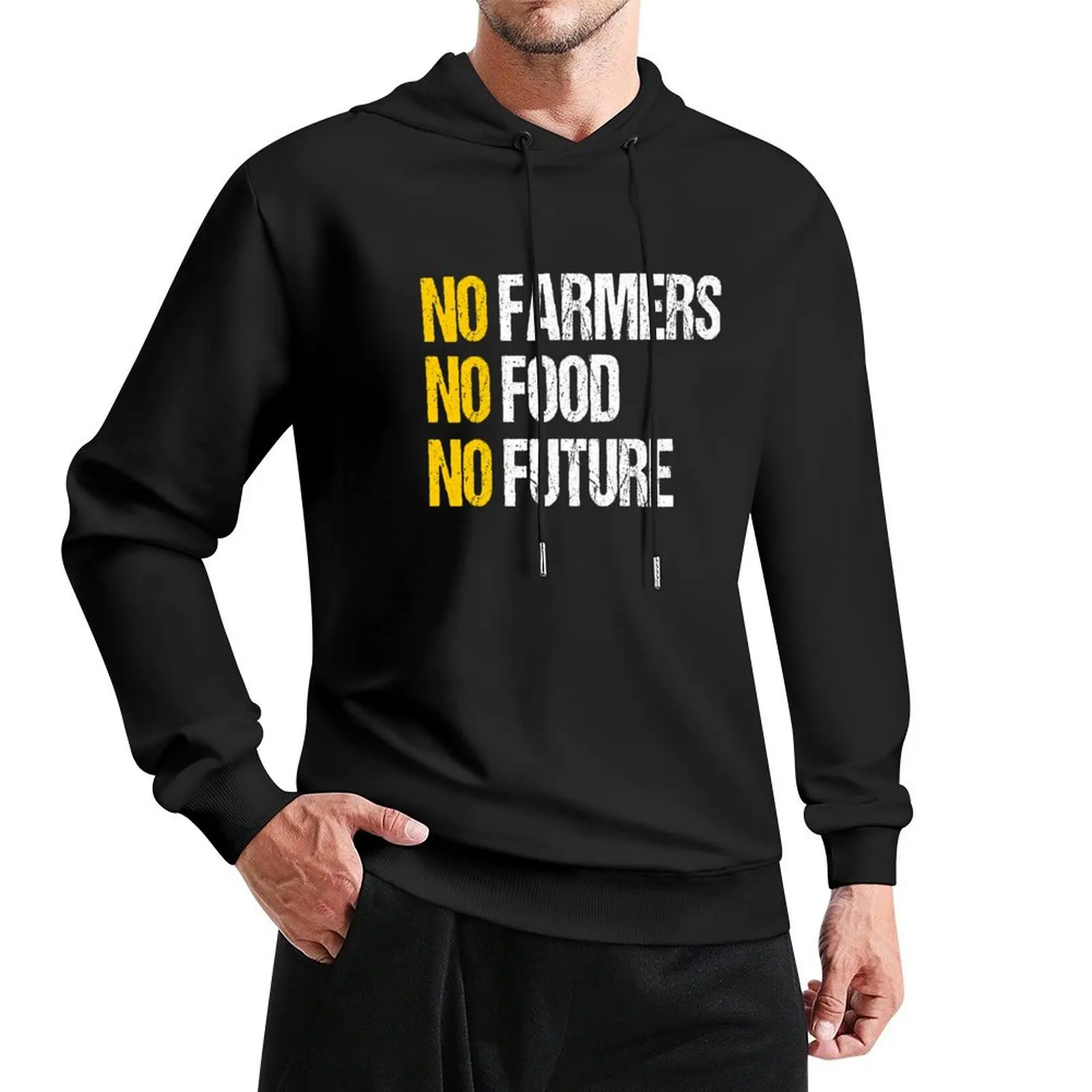 

No Farmers No Food No Future Pullover Hoodie korean clothes hoodie men