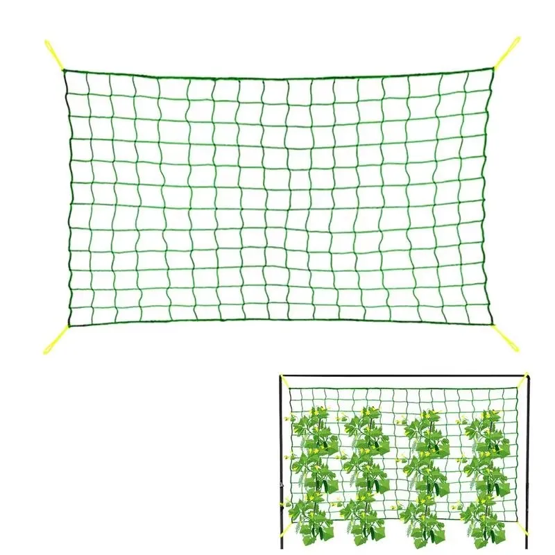 9 Strands Plant Climbing Netting For Cucumbers Vines Fruits Vegetables Trellis Netting Durable Nylon Plant Support Mesh Net