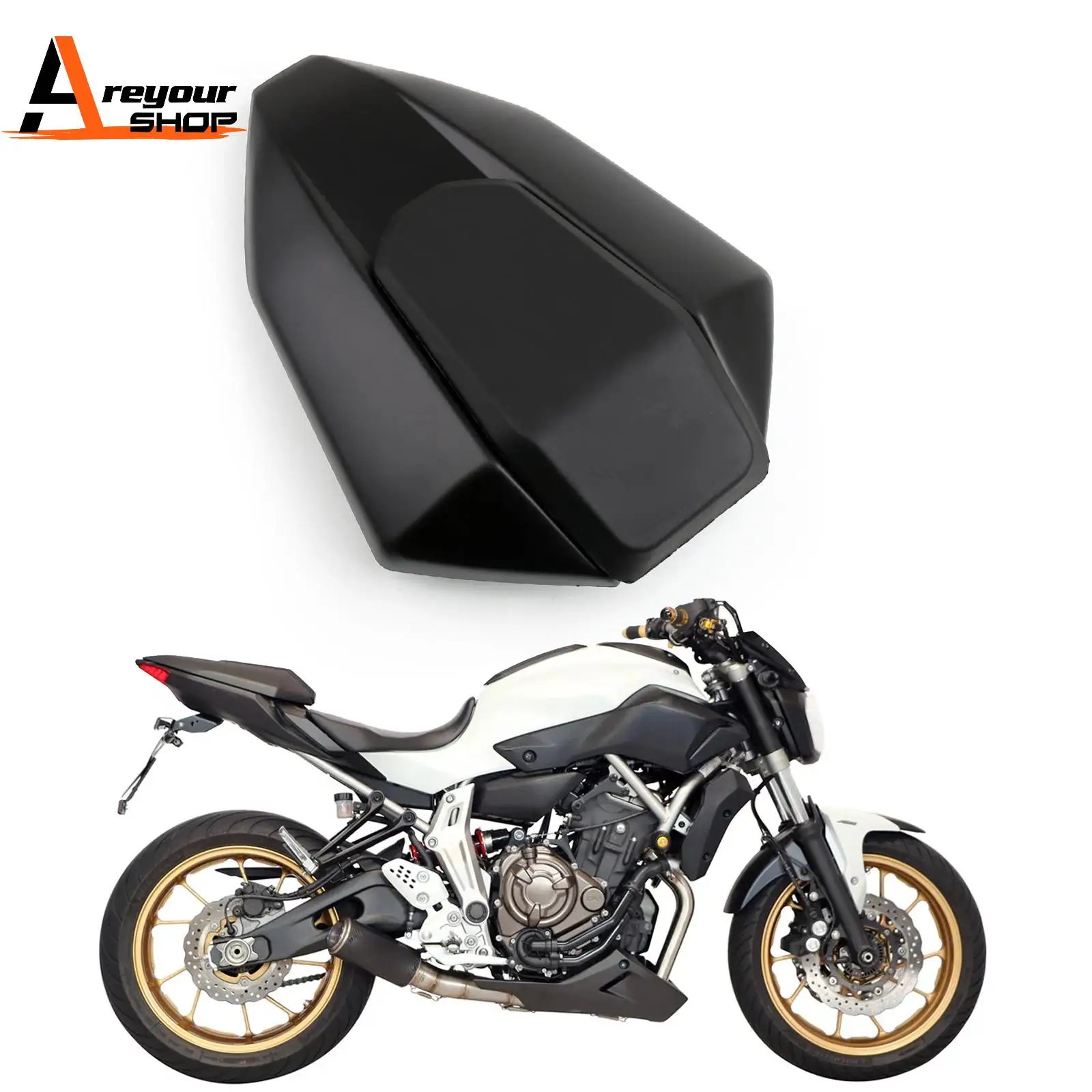 Pillion Rear Seat Solo Cowl Fairing Cover Fit for 2013 2014 2015 2016 2017 YAMAHA MT-07 FZ-07 FZ07 Blac