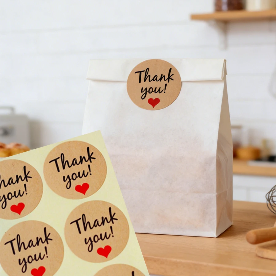 60 Stück Dankes-Siegelaufkleber, selbstklebende Dankesetiketten für Backverpackungen, Geschenkverpackungen, Grußkarten, Partys