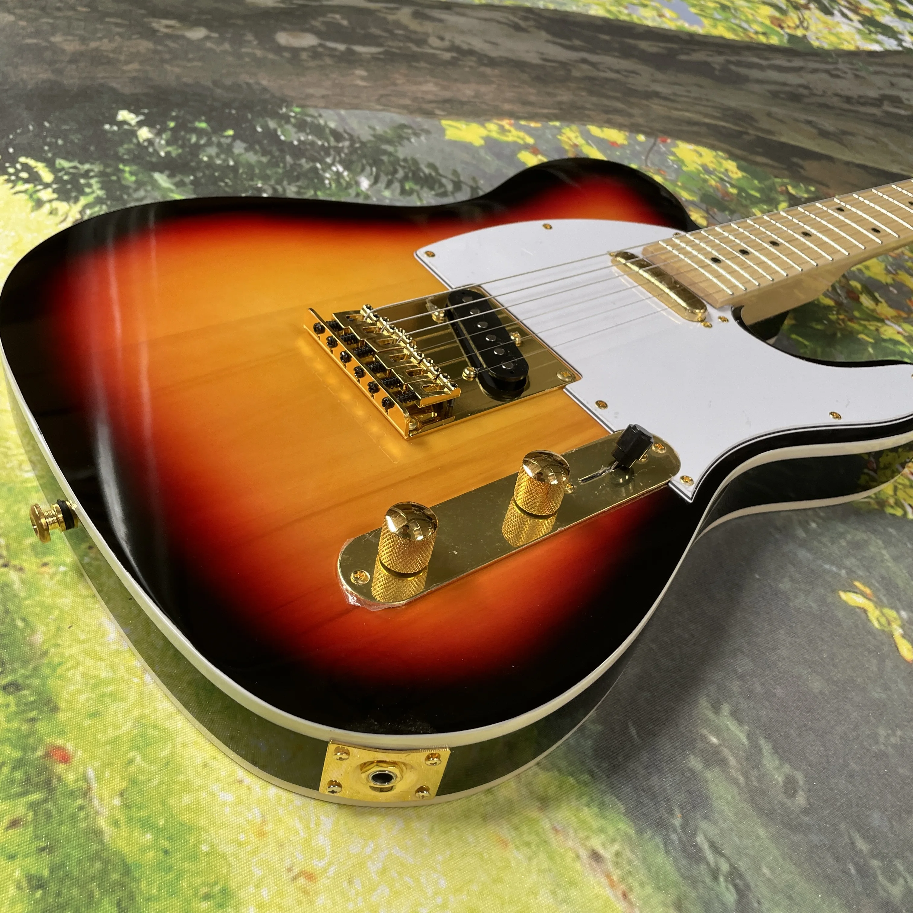 جيتار كهربائي TL - لوح فريتس من خشب القيقب مكون من 6 أوتار - جيتار فضي الأجهزة