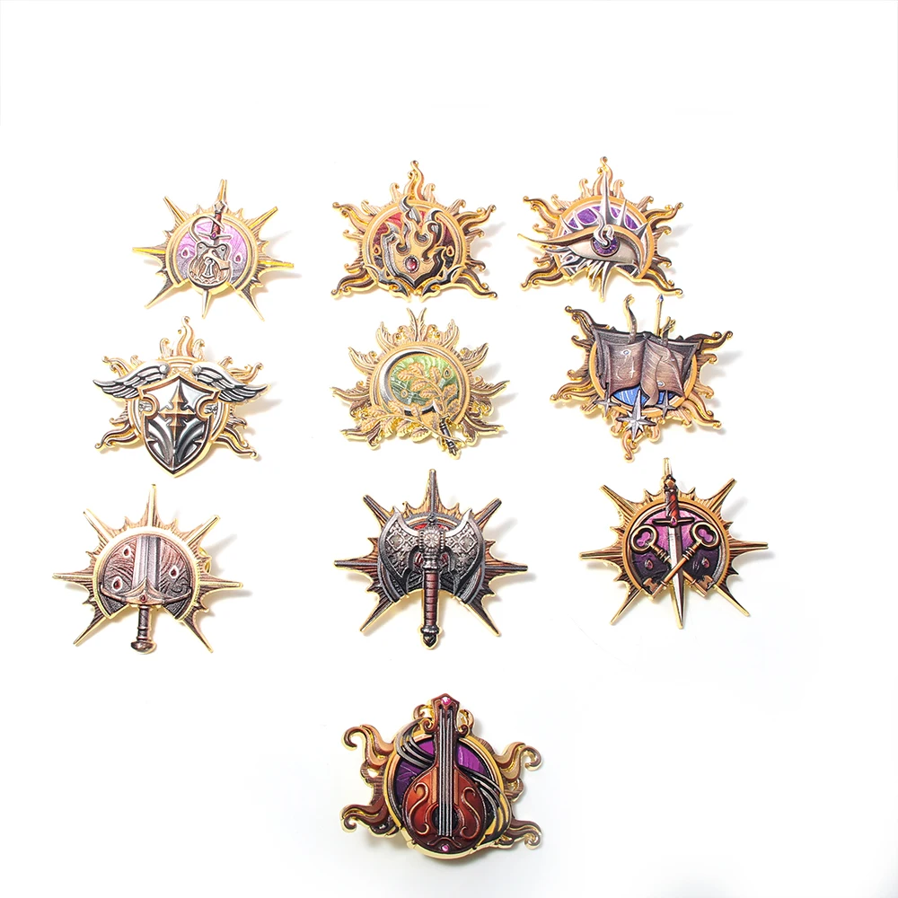 لعبة Baldur's Gate 3 بروش واندرر ماج الشاعر وارلوك رينجر المحارب شارة لعب الأدوار الدعائم MenWomen حقيبة الظهر اكسسوارات #4