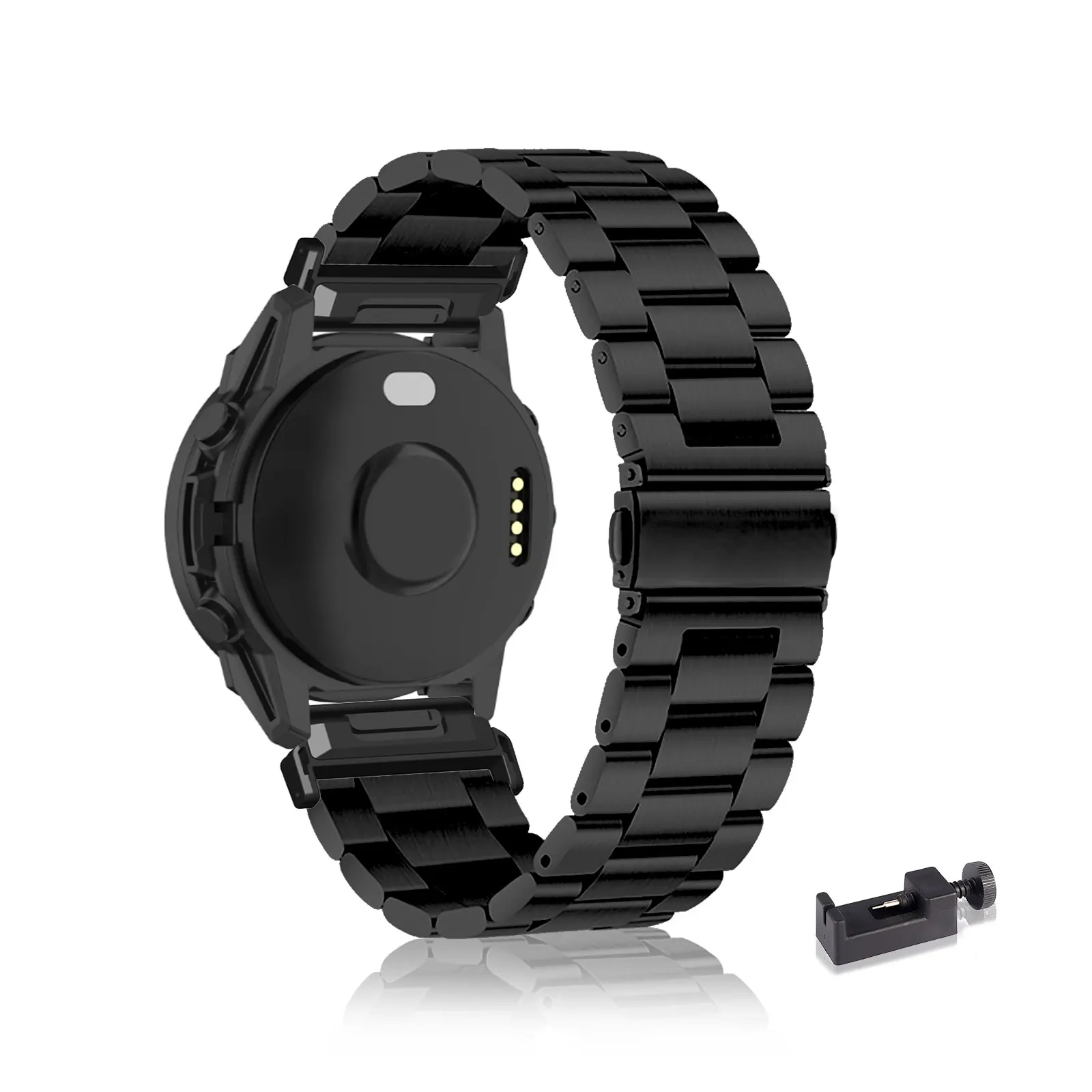

Ремешки из нержавеющей стали для Garmin/Quatix 7 47 мм/Quatix 7 Pro Band, сменный металлический ремешок с тремя колонками