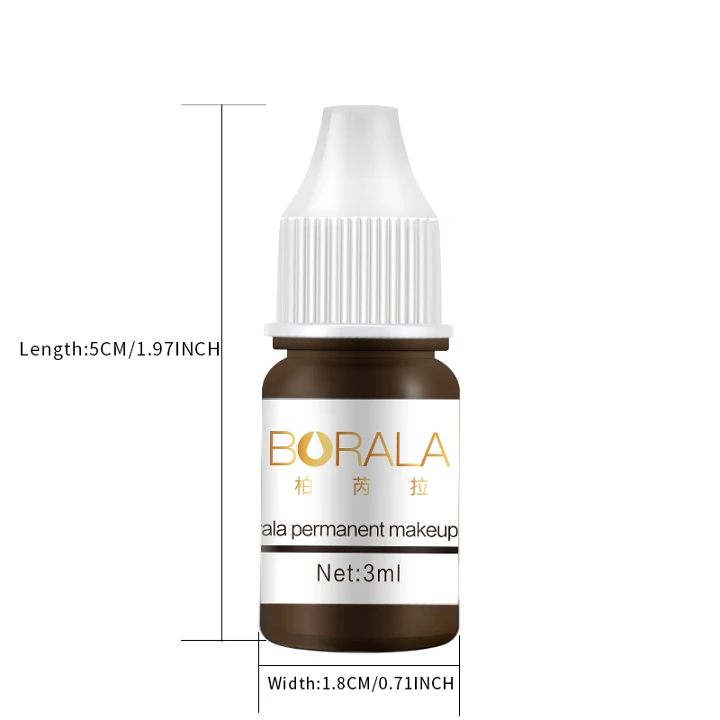 Borala Semi Permanent Makeup Pigments Sample 3ml Tattoo Body Art For Lips Eyebrows Eyeliners Tattoo Supplies Microblading Ink