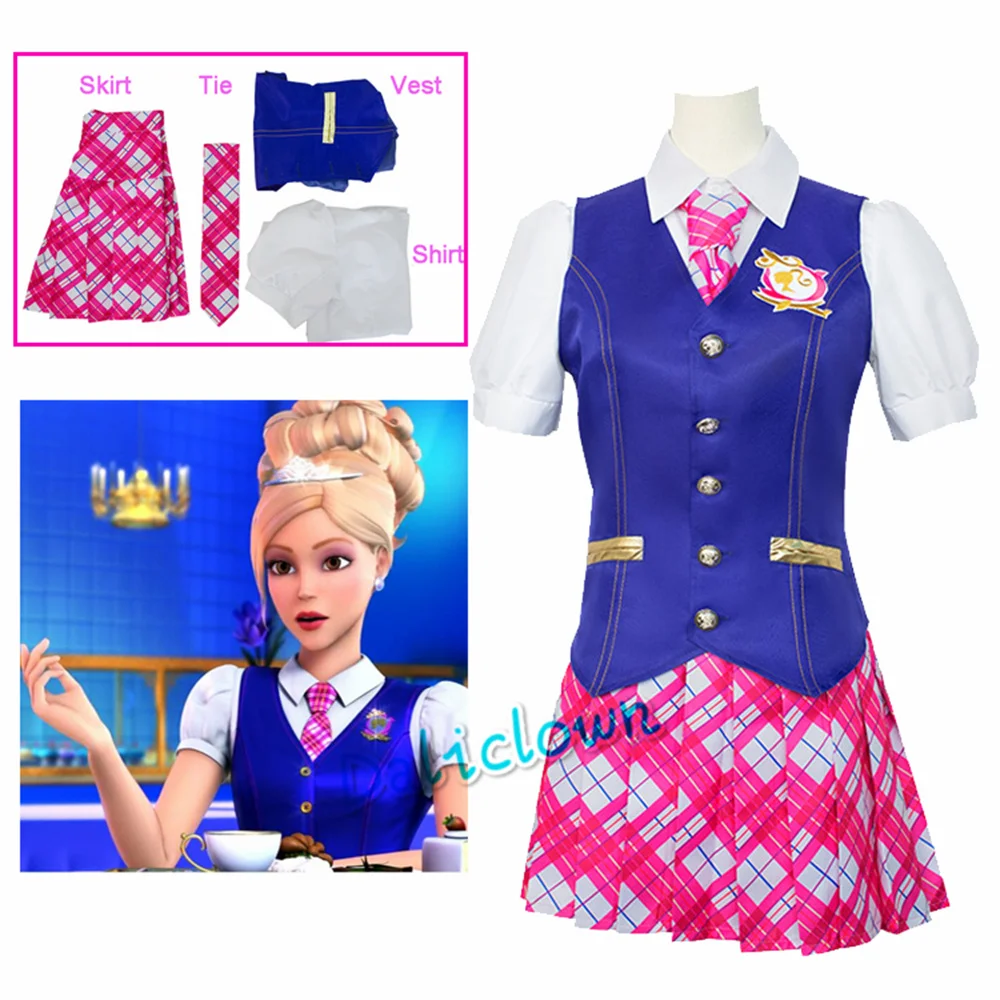 

Sophia Blair Willows Cosplay Princess Charm School Uniform Girls Anime Skirt Lolita Dress Party Devin Delancy Cosplay Costume