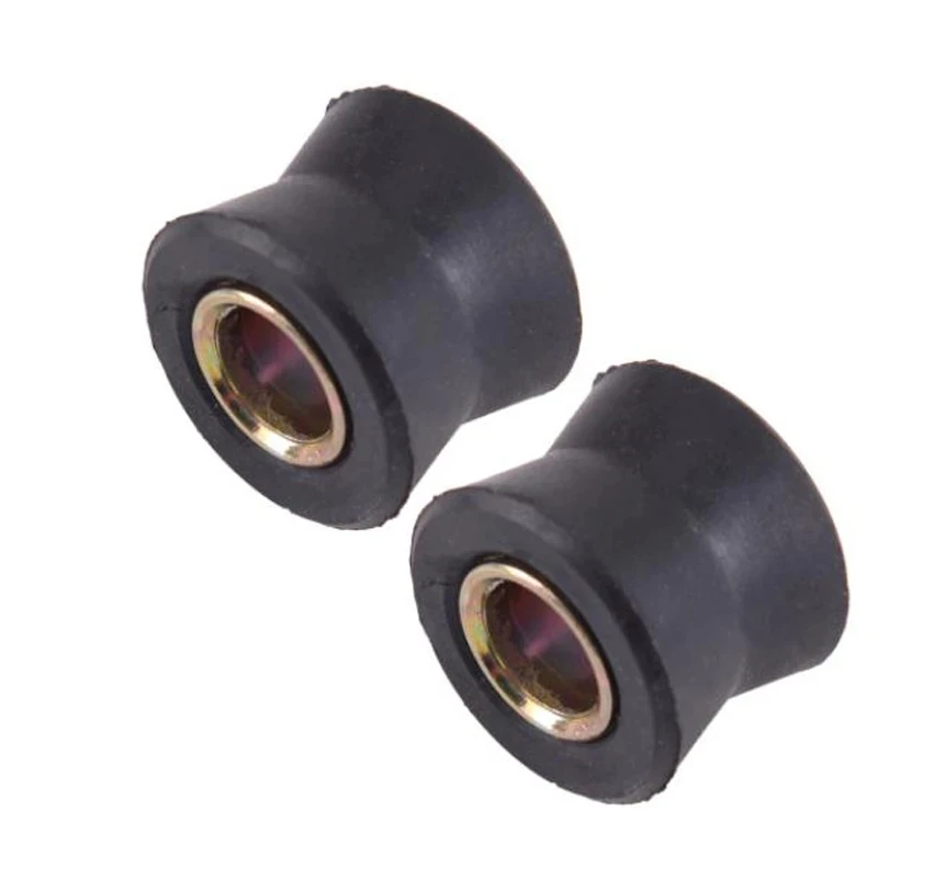 Fit For Dual Sport Off-Road Street High Quality 4pcs Black Rubber 10mm Motorcycle Bike Rear Shock Absorber Bush Spare Part