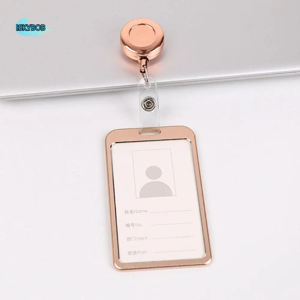 

Office Supplies Business Card Bus Card Aluminum Alloy Card Cover Horizontal Card Protector Simple Card Case Vertical Card Cover
