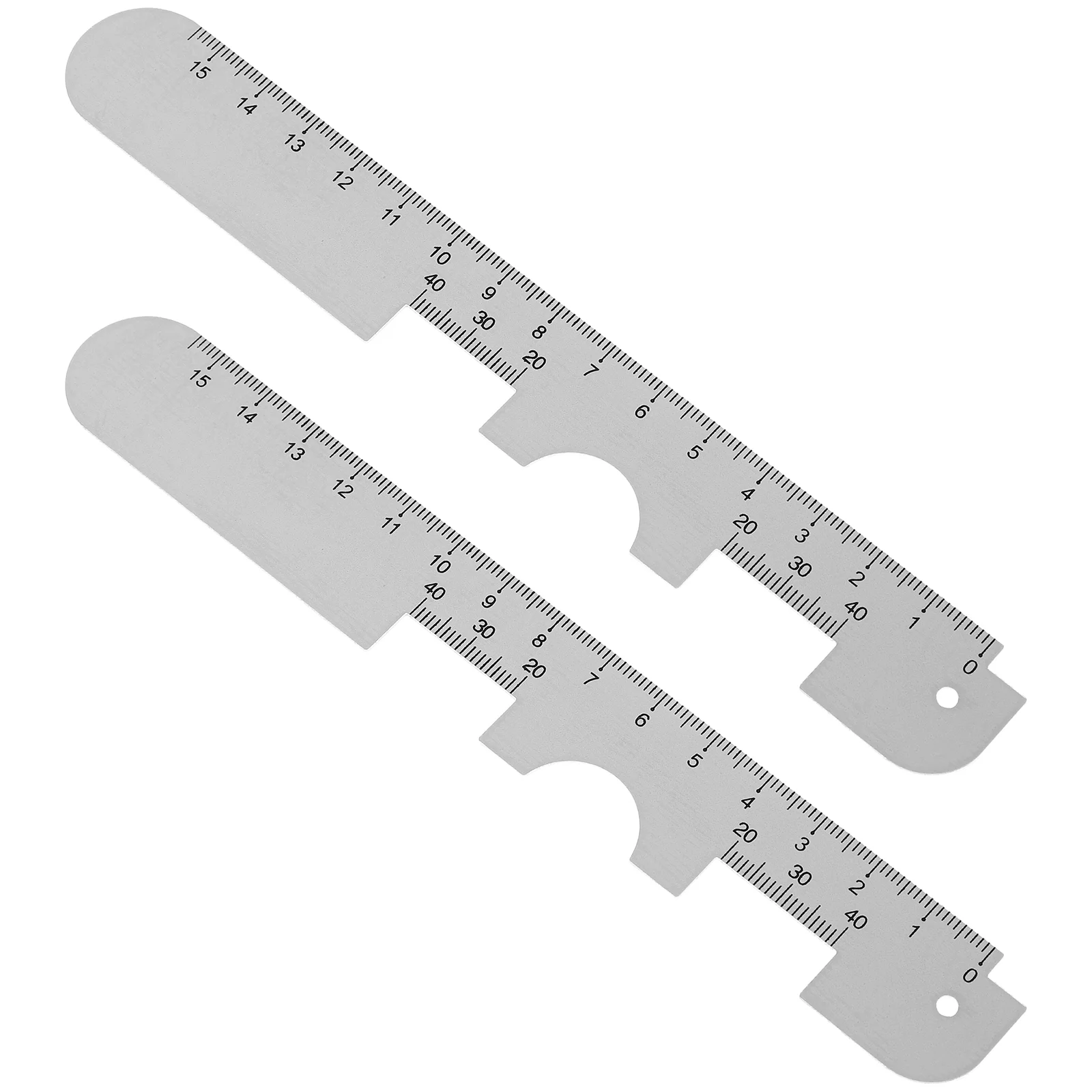 2 Pcs Pupil Distance Ruler Measuring Meter Small Aluminum Portable Pupillometer