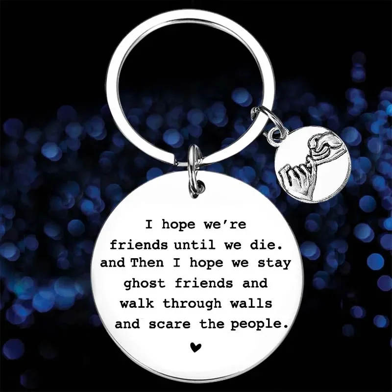 

New Long Distance Friendship Gifts Keychain Pendant Best Friend Key Chain Long Distance Friendship Gifts