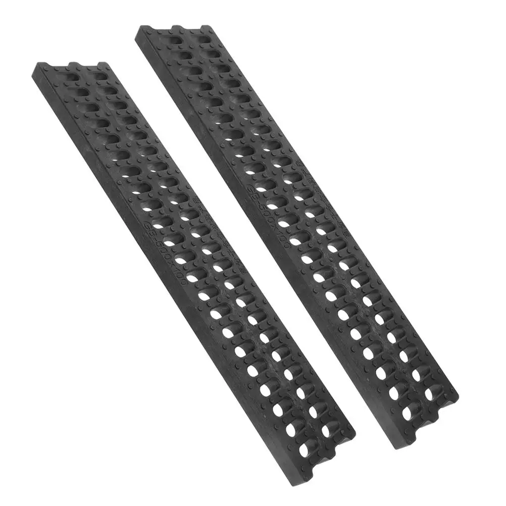 2 Pcs Trench Cover Black Polymer PE Material Angled Drainage Grate Outdoor Kitchen Bathroom Swimming Pool Garden Sidewalk Easy