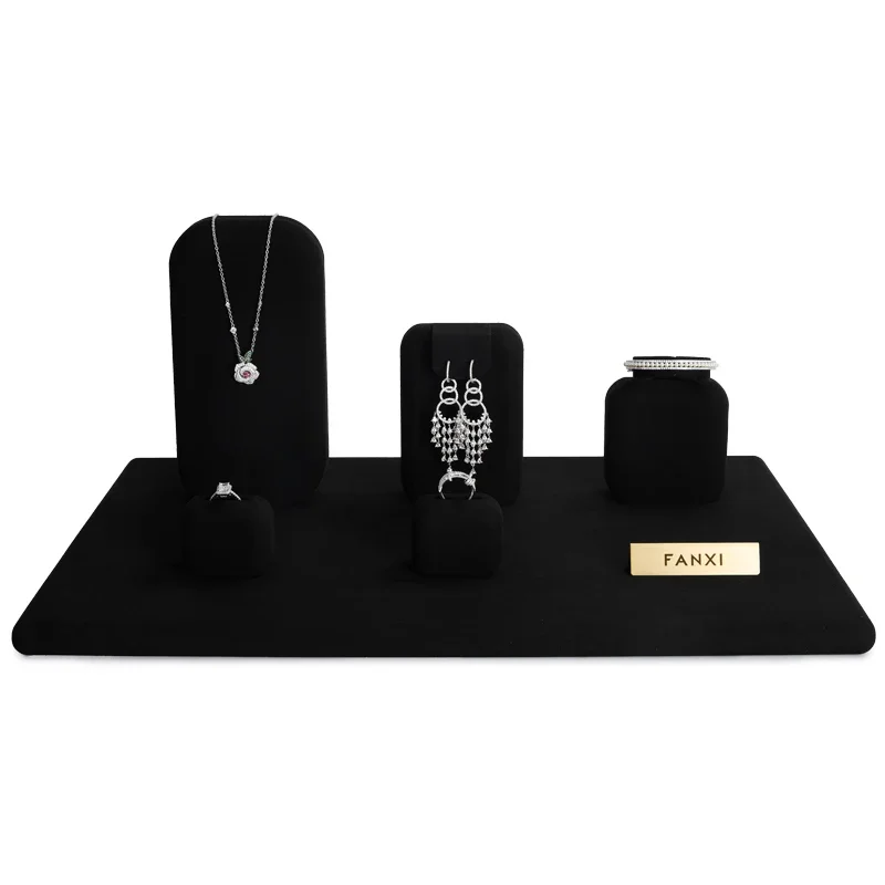 Original Jewelry Stand Black Necklace Earrings Bracelet Jewelry Counter Display Combination Set