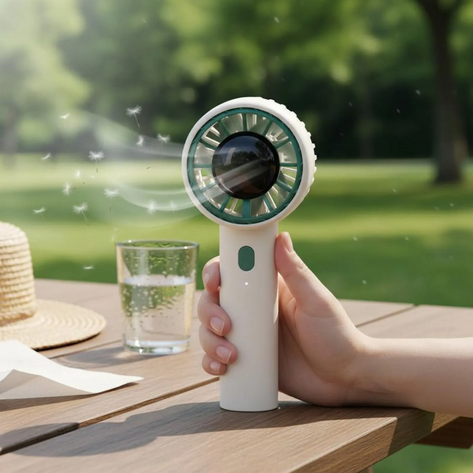 

Handheld Fan 3 Speed Charging Port Re-Energizable Fan Individual Appliance Strong Wind Flow Lanyard Included for Commuters