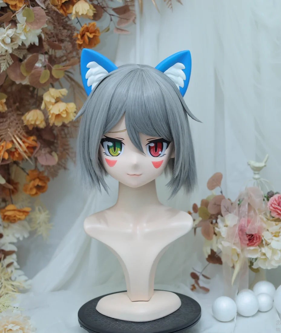 

(NFD38--53)Customize Full Head With Lock Pretty Female/Girl Japanese Animego Character Kig Cosplay Kigurumi Mask Crossdress Doll