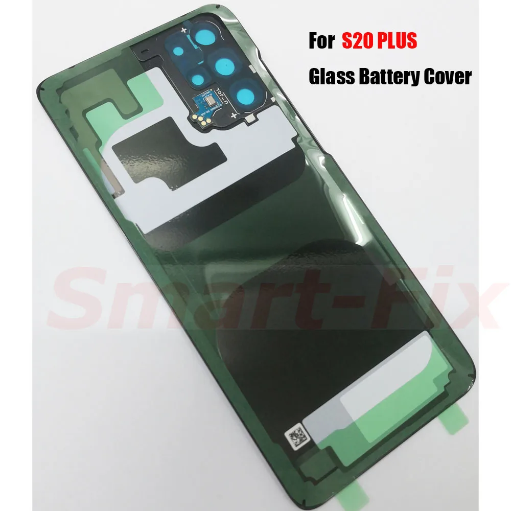 Replacement Back Glass Case for SAM-S20 Plus S20+ S20P Battery Cover Rear Door, with Camera Lens Adhesive Glue Small Parts, OEM