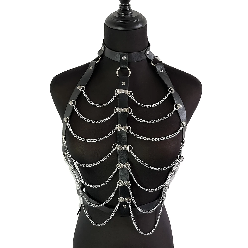Woman Leather Harness Underwear Belt Chain Sex Accessories Sexy Lingerie Garter Stocking Bdsm Erotic Bondage Gothic Clothes